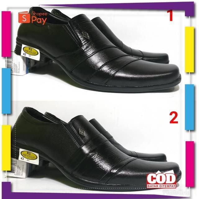 UKURAN SIZE 37 38 39 40 41 42 43 44 45 / Sepatu pantofel pria, sepatu formal bahan kulit asli