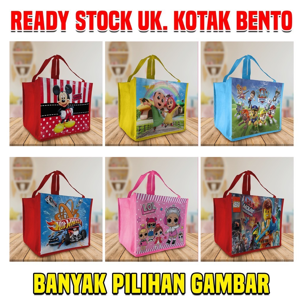 

Tas Ultah Ukuran Bento / Tas Ulang Tahun / Goodie Bag BISA BELI SATUAN