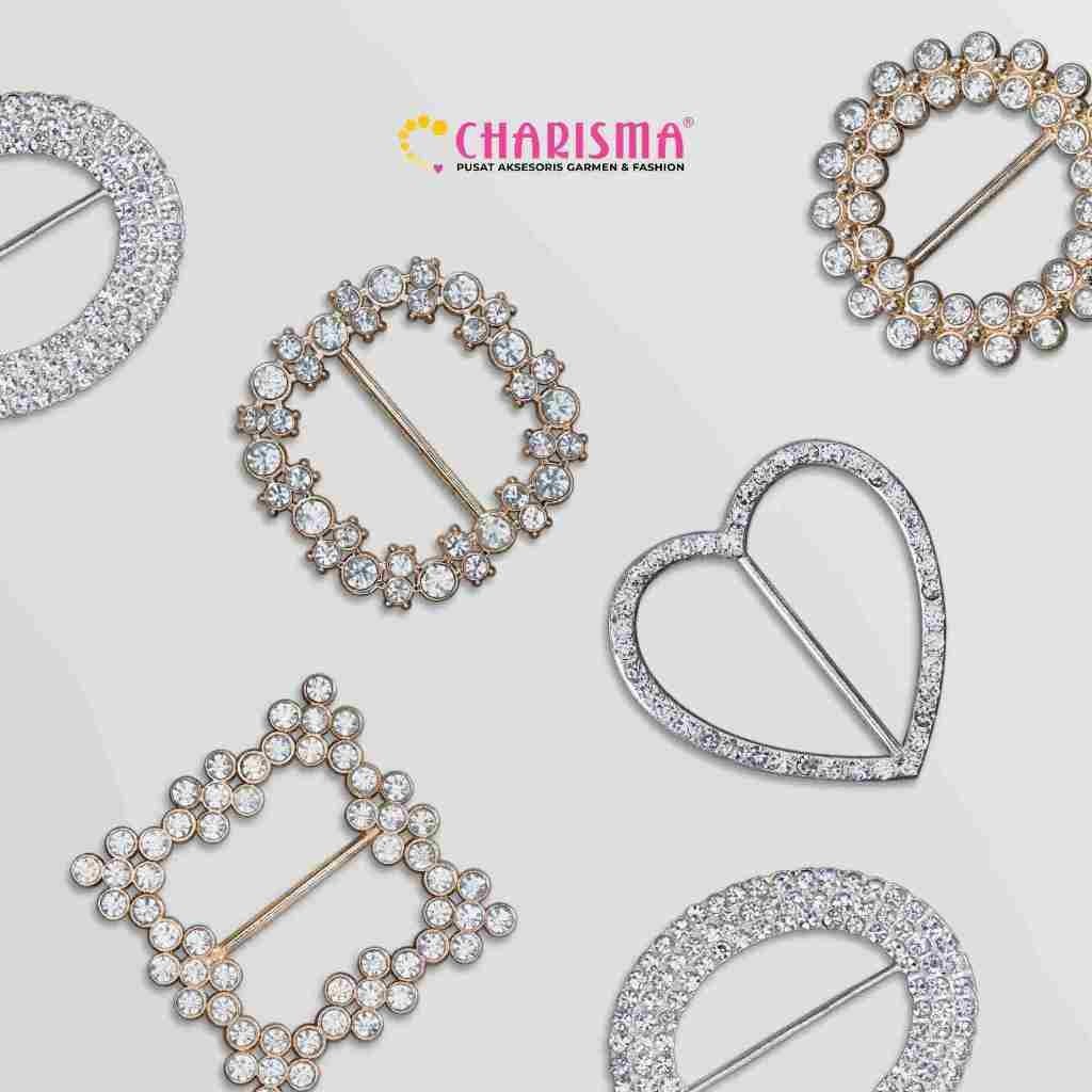 Charisma Kepala Gesper Kristal - Kepala Ikat Pinggang / Ring Hijab / Belt Kepala Gesper / Aksesoris 