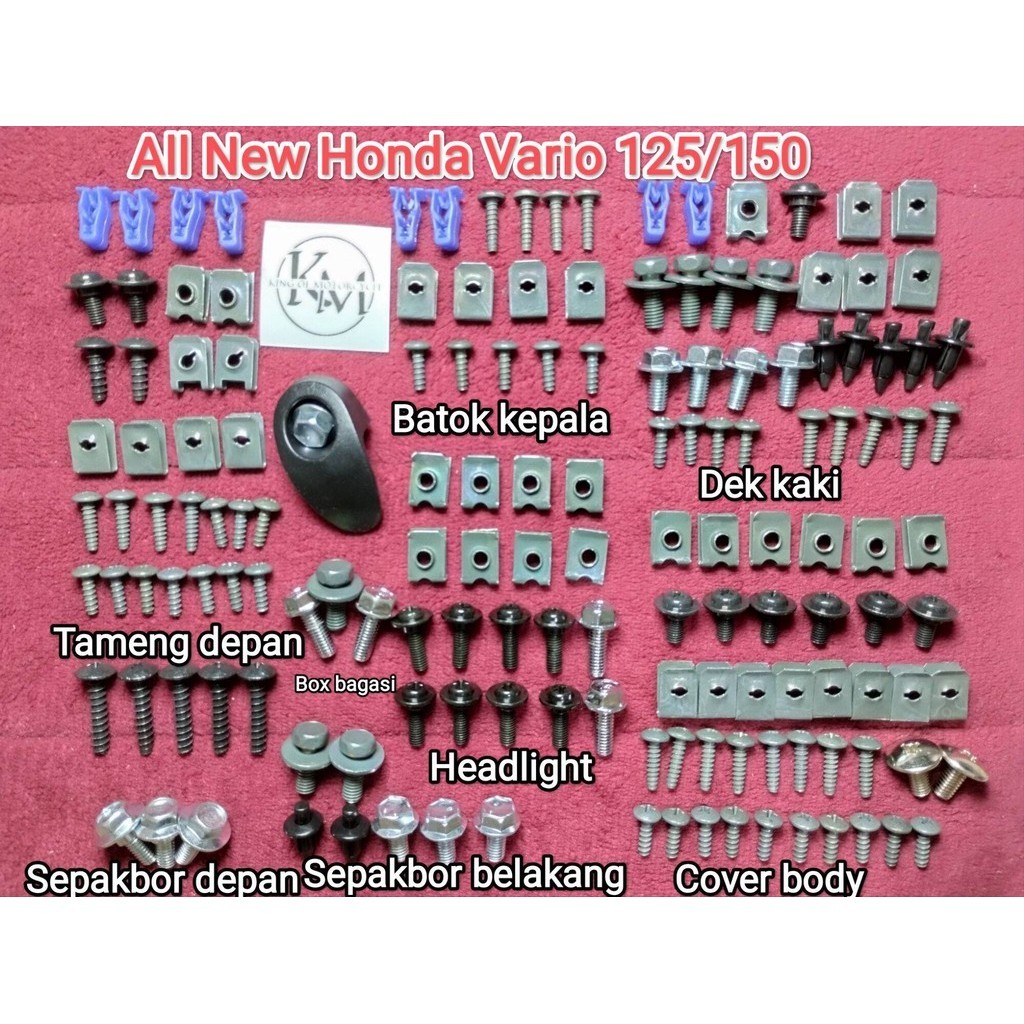 New  COD Baut Body Lengkap All New Honda Vario 125/150 - Baut Baut Fullset All New Honda Vario 125/1
