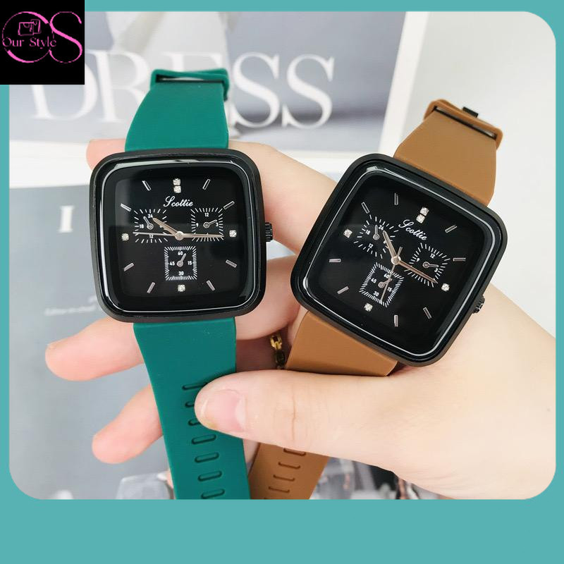 Jam Tangan Terbaru / WBS Jam Tangan Pria Wanita Sport Chrono Korea Fashion Quartz Silikon Rubber Ana