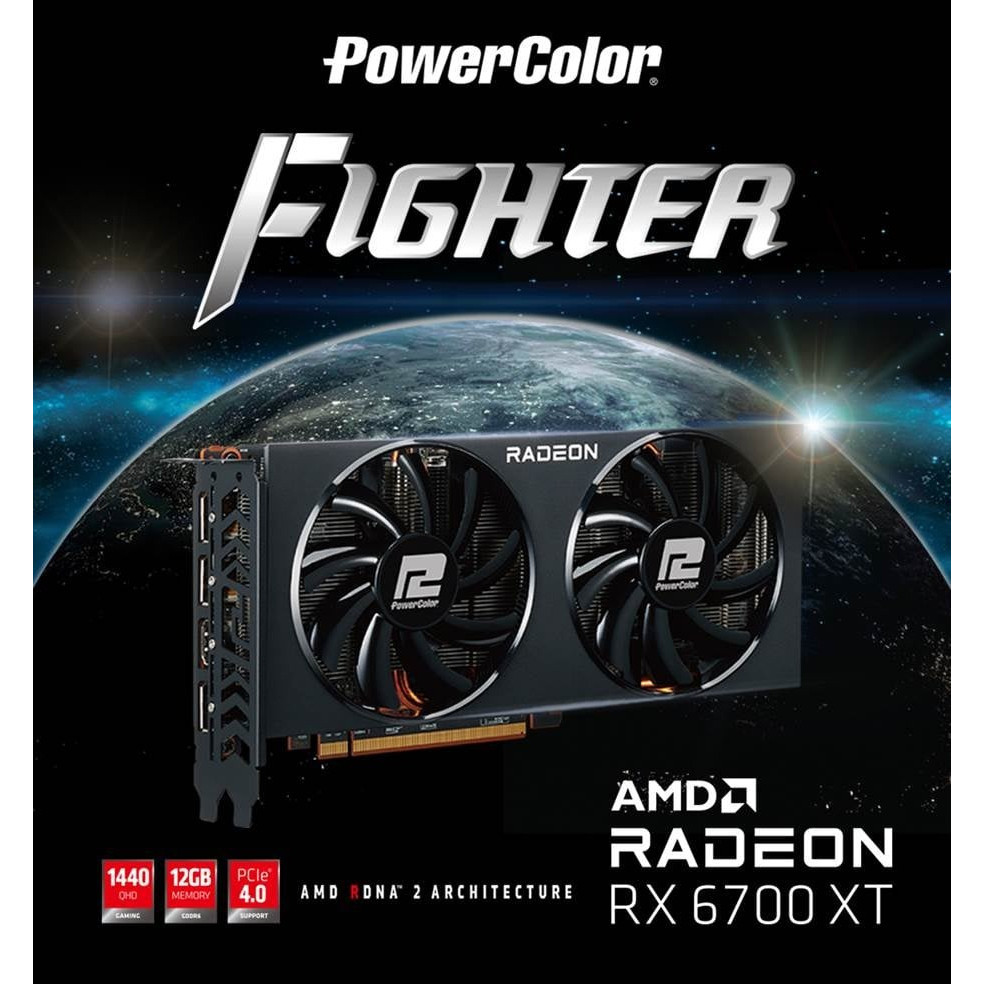 VGA POWERCOLOR RX 6700 XT 12GB D6 Fighter | RX 6700XT RX6700XT GDDR6