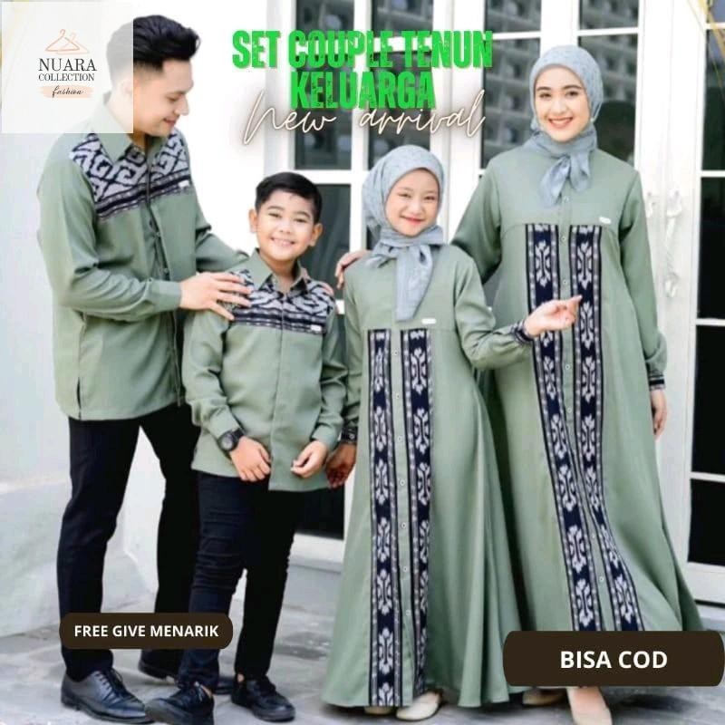 Baju couple keluarga  Gamalama baju kondangan terbaru kemeja dan gamis tenun mix toyobo kualitas pre