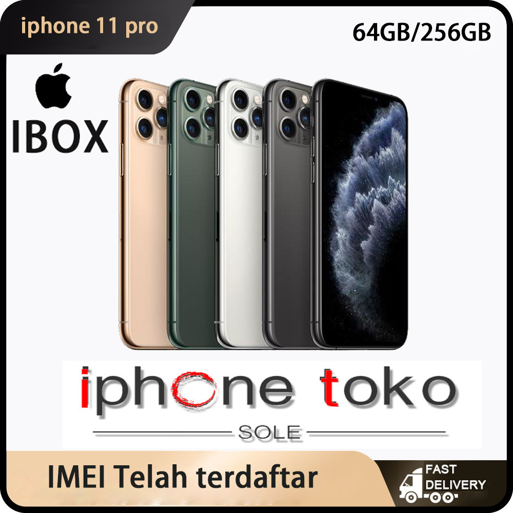 promo spesial IBOX APPLE iphone 11pro/promax 64GB/256GB Second BH 95%+ ORIGINAL 100% | MULUS NORMAL FULLSET Kondisi Perfect