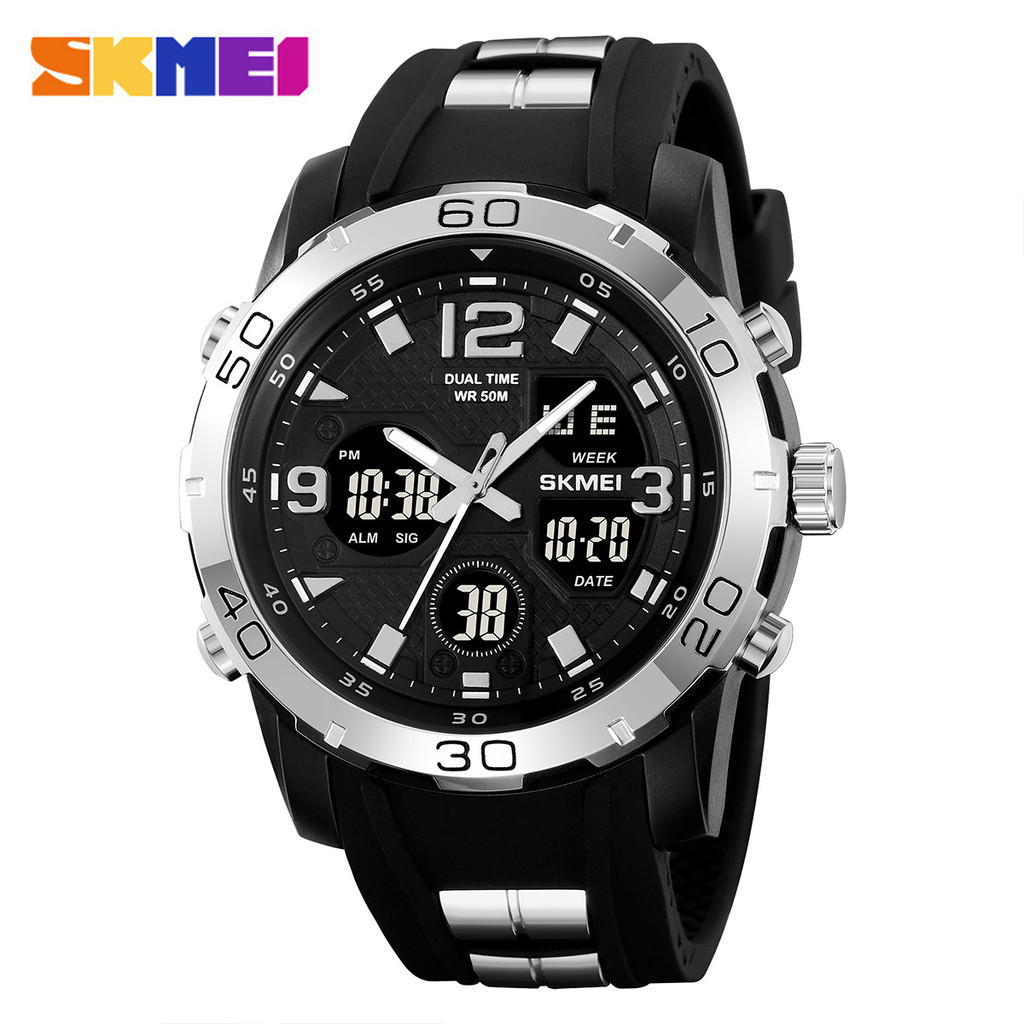 SKMEI 2102 Jam Tangan Pria Digital Analog Sport Watch Anti Air 5 Bar MGOS
