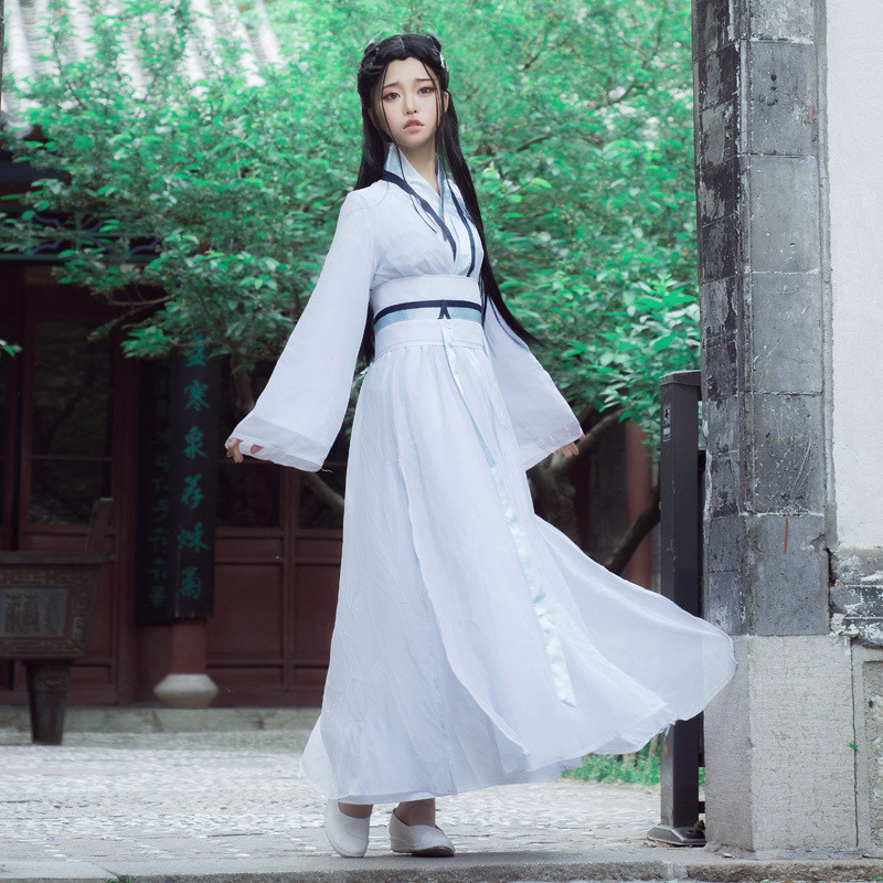 [Produk Panas]Ular Putih Asli Gaya Yang Sama Wanita Ular Putih (Bai Suzhen) Pakaian Pakaian Putih Ke