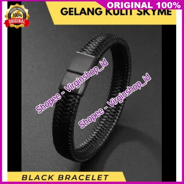 Gelang Pria Premium Full Kulit 100% ORIGINAL ASLI