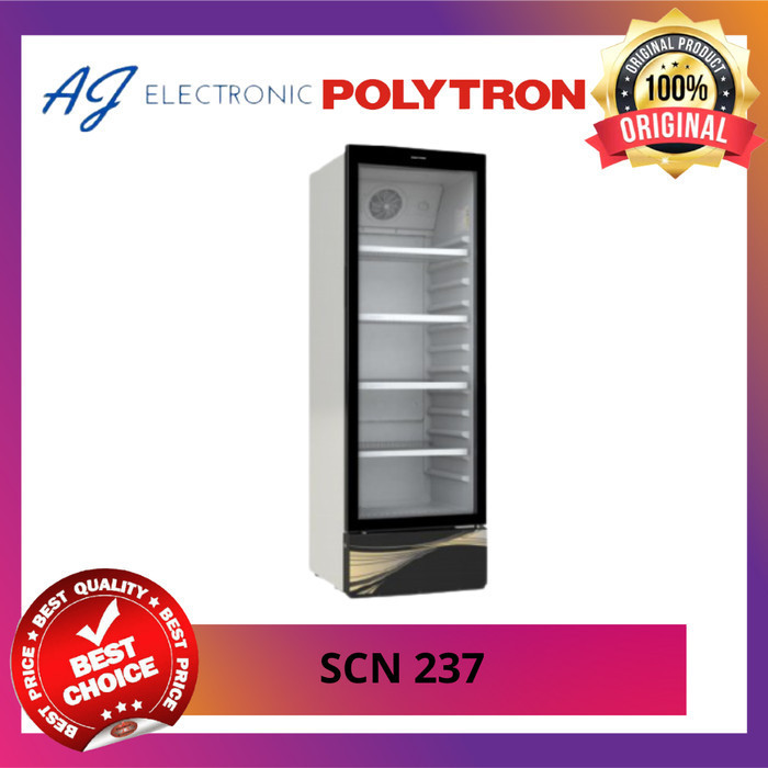 SHOWCASE POLYTRON SCN-237 / SCN237 , LEMARI PENDINGIN MINUMAN