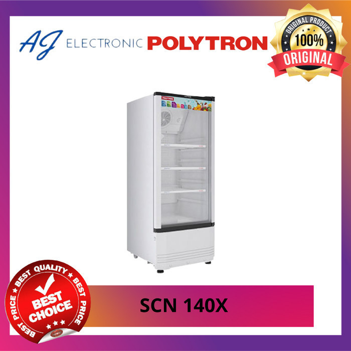 SHOWCASE POLYTRON SCN-140X / SCN140X / SCN-140 , LEMARI PENDINGIN