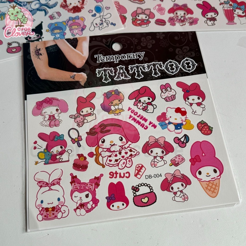 TEMPORARY TATTOO CUTE CHARACTERS body paint gambar kulit tato tatoo sementara