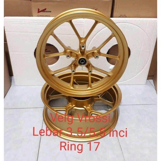 Velg Double Disc R25 MT25 Ninja 250 fi Z250 Vrossi V rossi lebar 3.5 5.5 inchi