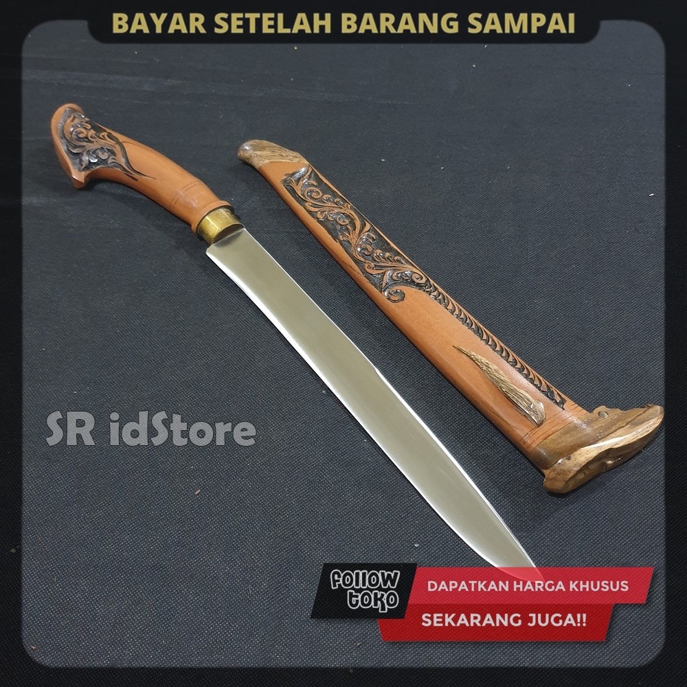 Golok Sembelih Baja Per Super Tajam Kayu Rasamala
