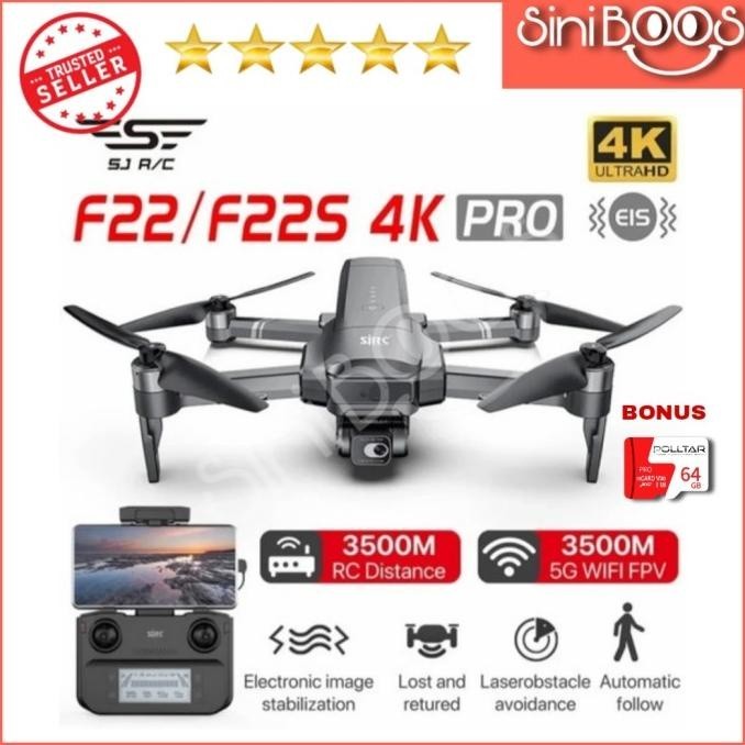 SJRC F22 F22S 4K PRO GPS Drone dengan Wifi FPV 4K HD