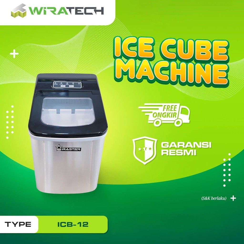 Mesin Ice Cube ICB-12 - Mesin Cetak Es Batu Kristal - Ice Tube Maker