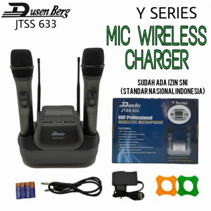 Mic Wireless Dusenberg JTSS 633 Y Charger 2 Microphone Wireless UHF