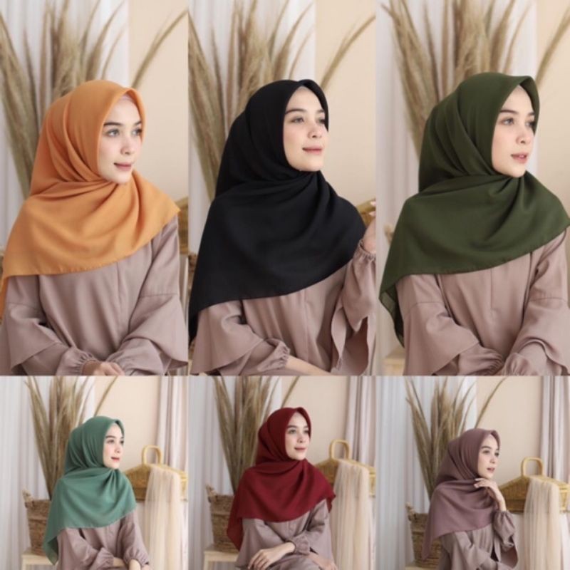 ImmaHijab | Hijab Bella Square | Hijab Pollycotton HIJAB BELLA SQUARE 120x120 BAHAN TEBAL DAN ADEM