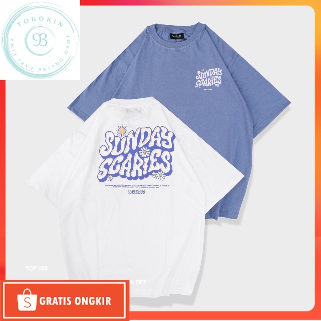 Baju Terkini / Kaos Oversize Sunday Series // pria dan wanita