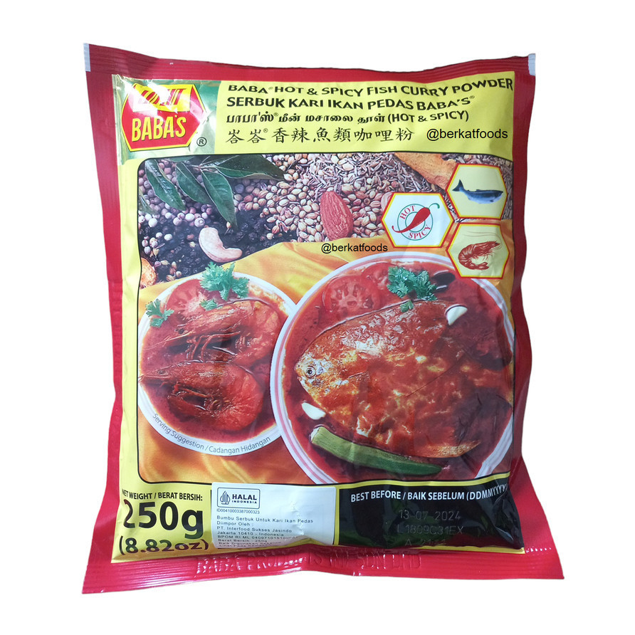 

New Promo-[sukron_86] Hot & Spicy Fish Curry Powder Babas / Bumbu Kari Ikan Pedas Baba's