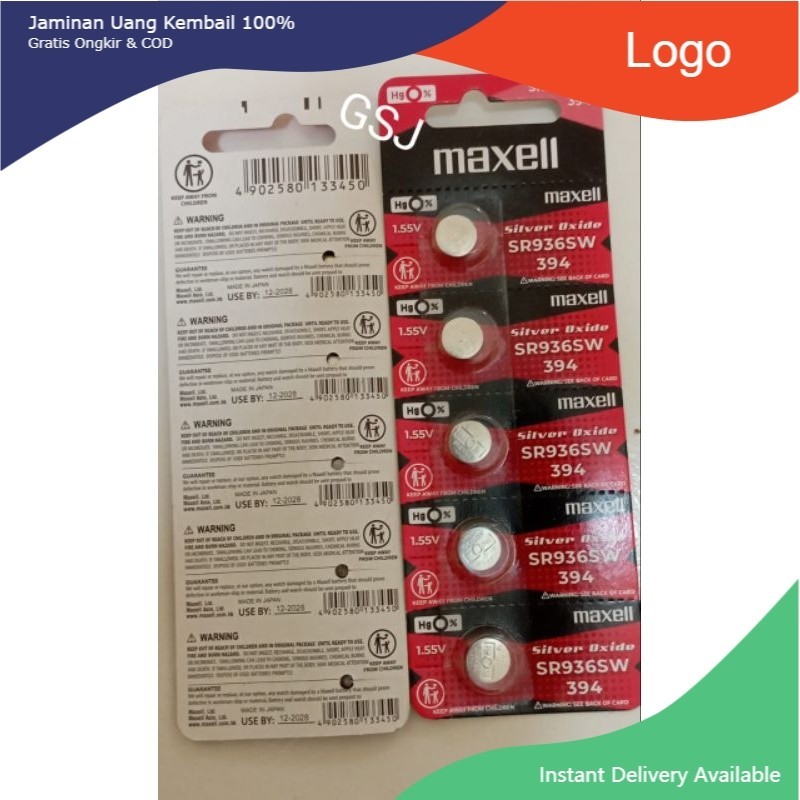 BATERAI SR 936 SW MAXEL ORIGINAL BATERAI SWATCH IRONY ORIGINAL SR 394 SW/SR 936 SW