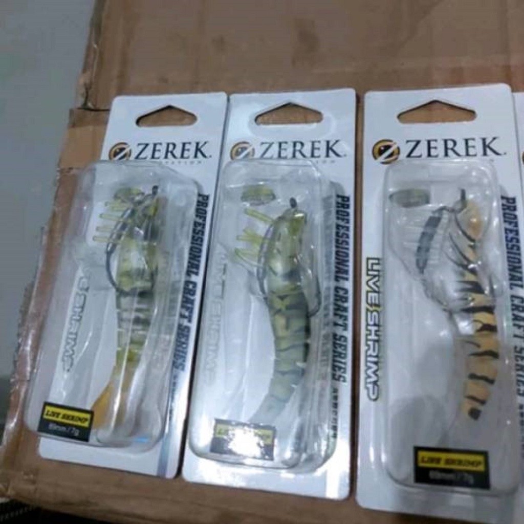 Umpan pancing lure udang zerek 89mm 7gram