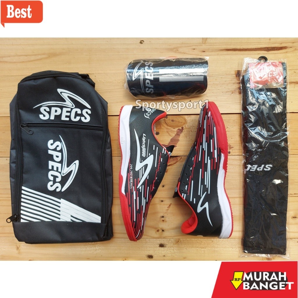 Sepatu futsal kekinian HARGA PROMO SALE  PAKET KOMPLIT Sepatu Futsal SPECS SPYDER EWAKLOK