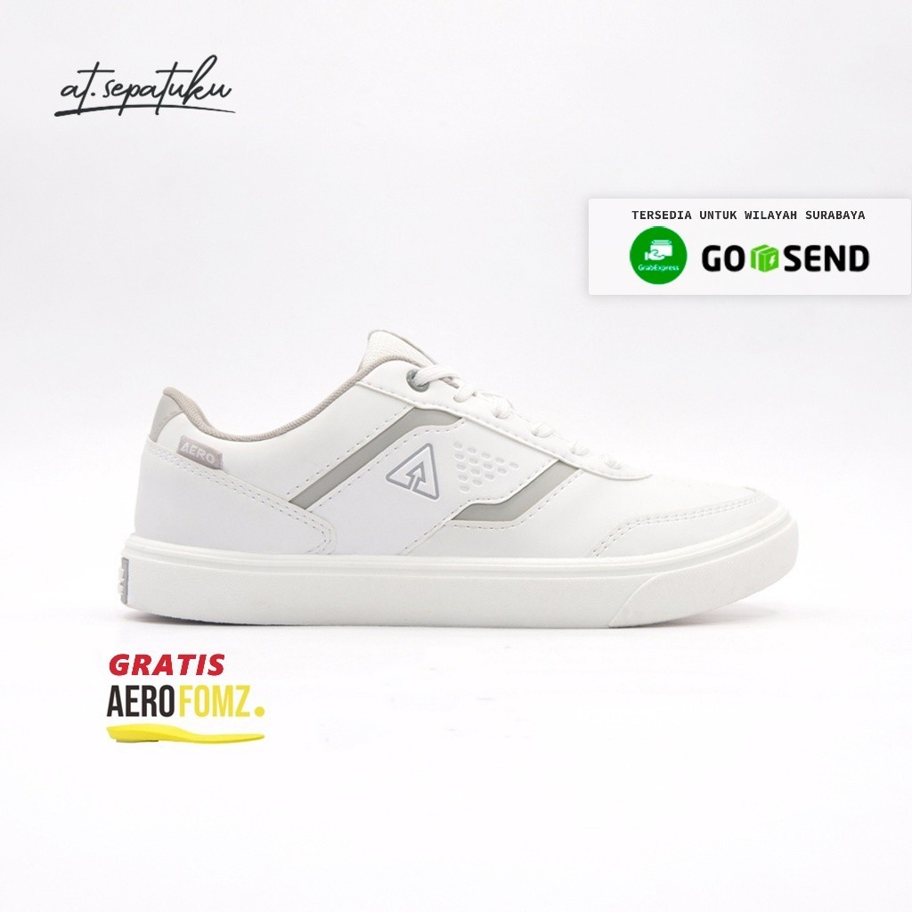 TERMURAH Aerostreet Sepatu Sneakers Casual Sekolah Olahraga Pria Wanita Tokyo Putih Abu Muda 37-44 G