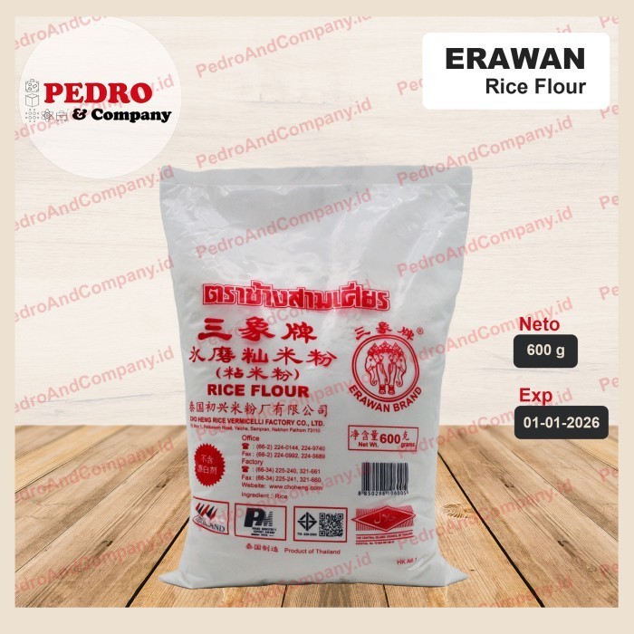 

New-Promo Erawan Tepung beras Thailand / rice flour MERAH (600 gr)