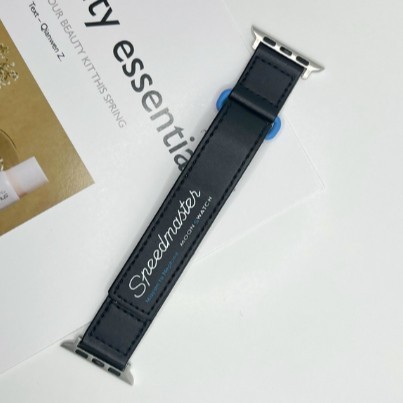 Best- Strap OMEGA Speedmaster Apple MoonSwatch SWATCH Tali Jam Tangan Watch - Hitam, 38 40 41mm