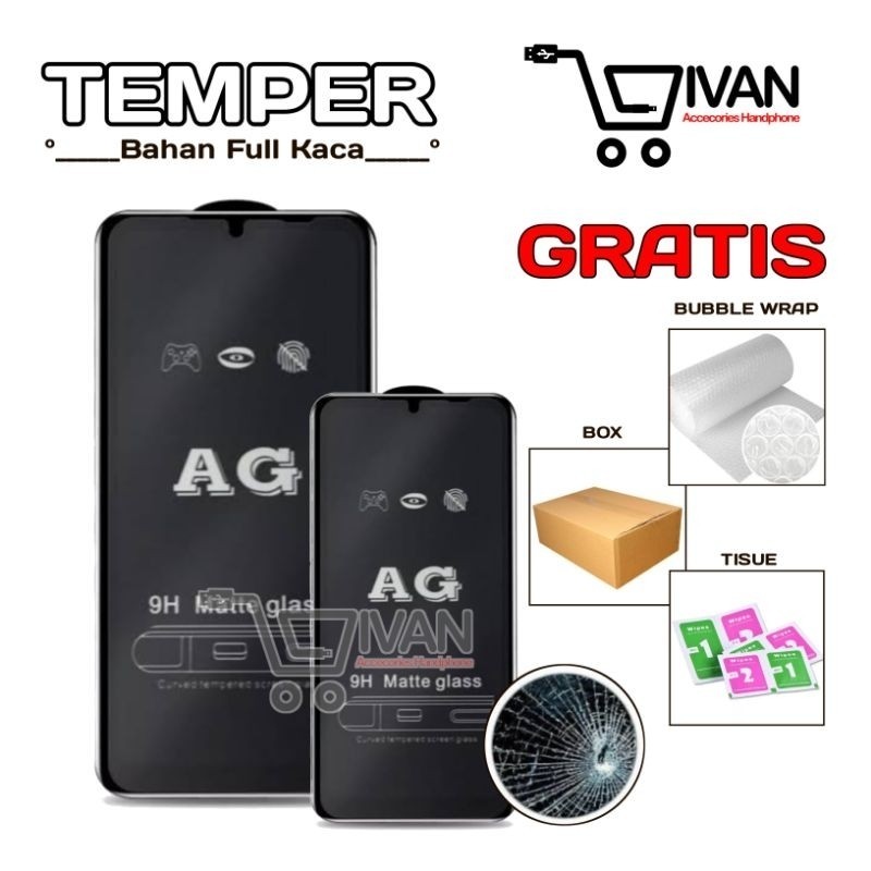 [SA] TEMPER GLASS HITAM REALME C30