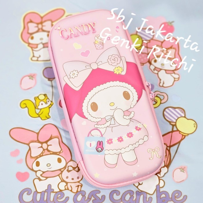 

Thosti Kotak pensil tempat pensil 3D hardcase waterproof Sanrio kuromi melody - Melody Candy