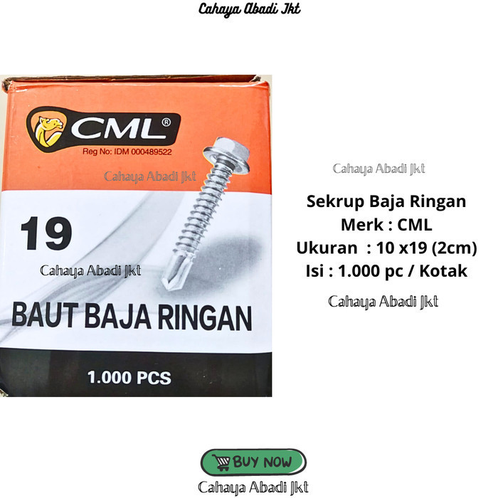 Baut Baja Ringan 10 x 19 Camel / Skrup Baja Ringan 10x19 CML