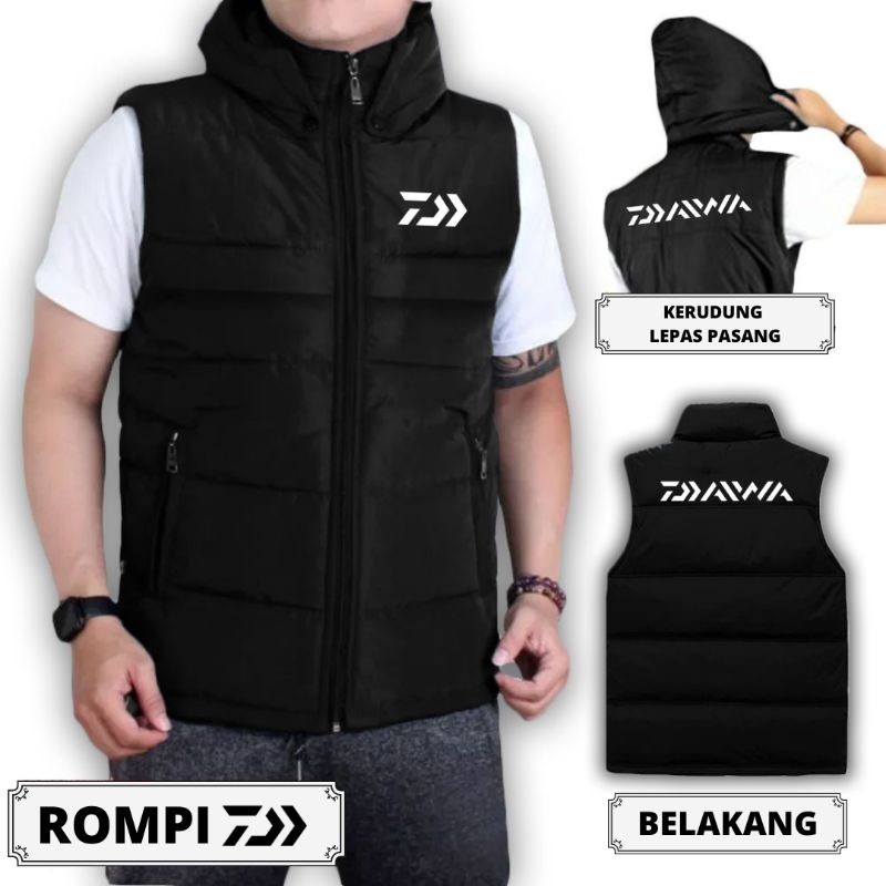 ROMPI MANCING DAIWA WATERPROOF WINDPROOF HOODIE LEPAS PASANG