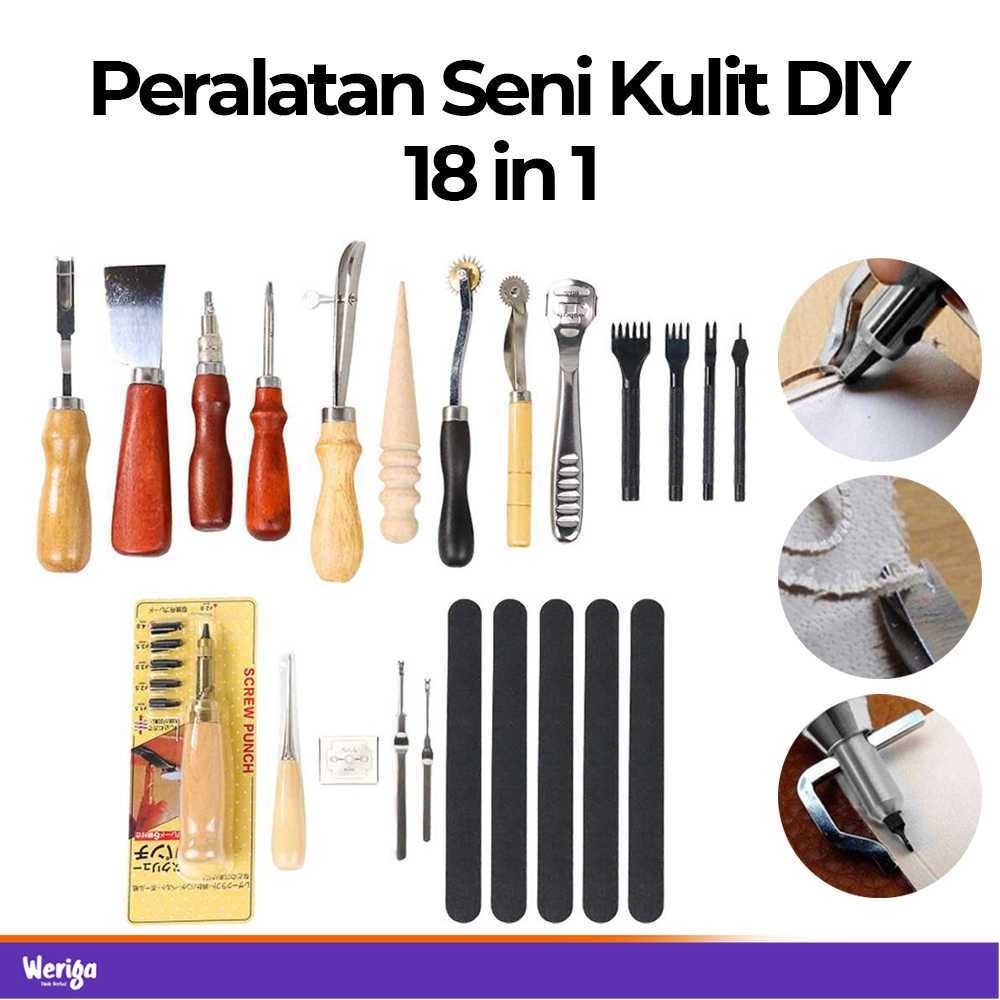 

Junetree Peralatan Seni DIY Kulit 18in1 Leather Craft Stitching Sewing - WA134