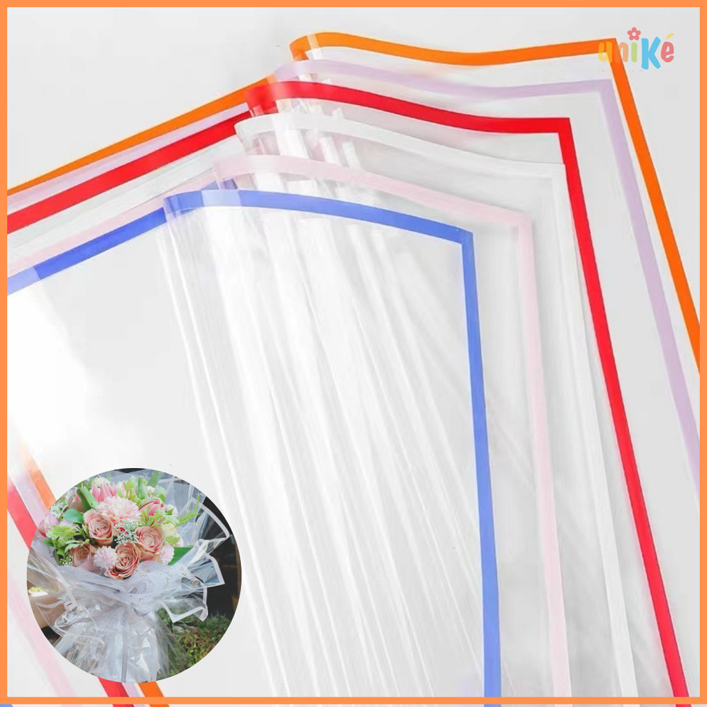 

5 Pcs - Plastik Buket Bunga Opp Frame Cellophane Clear Flower Wraping Bahan Buket Florist Termurah