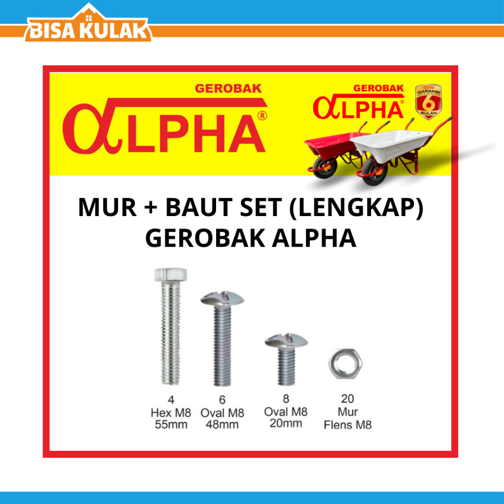 MUR BAUT GEROBAK ALPHA LENGKAP