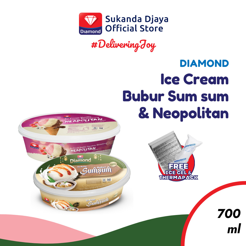 

Diamond Ice Cream Bubur SumSum + Neopolitan 700 Ml