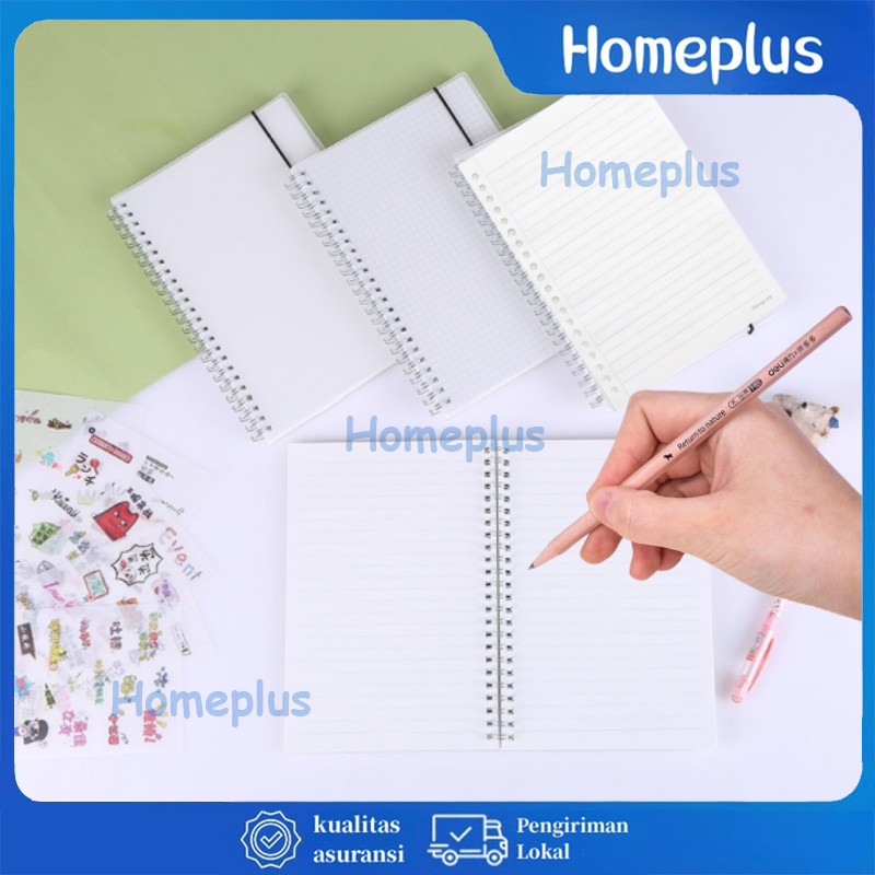 

Buku Tulis Spiral Notebook Catatan Cover Transparan / Buku Tulis Catatan Notebook Jurnal B5 / A5 Isi 60 lembar Cover Transparan