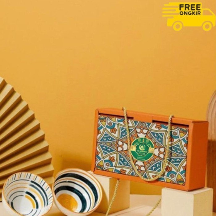 

✨LARIS✨ -HAMPERS LEBARAN IDULFITRI MANGKOK SET BOHEMIAN TERMASUK SUMPIT - 2 pak