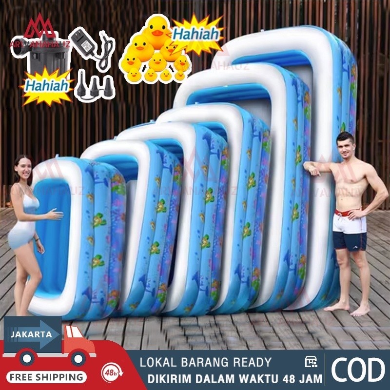 kolam renang mainan/kolam renang anak jumbo 3 meter/mainan kolam renang anak/dengan pompa udara/anak