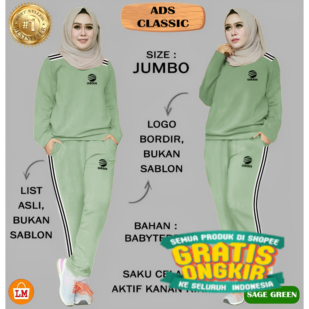 

LM 18158 Baju Setelan Pakaian Olahraga Senam Training Wanita ADS CLASSIC TERBARU TERMURAH TERLARIS/ ZUMA AEROBIK LANTAI