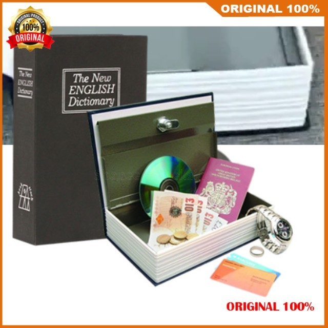Geldox Multipurpose Safe Book Box Mini Brankas Bentuk Buku Kecil 100% ASLI ORIGINAL