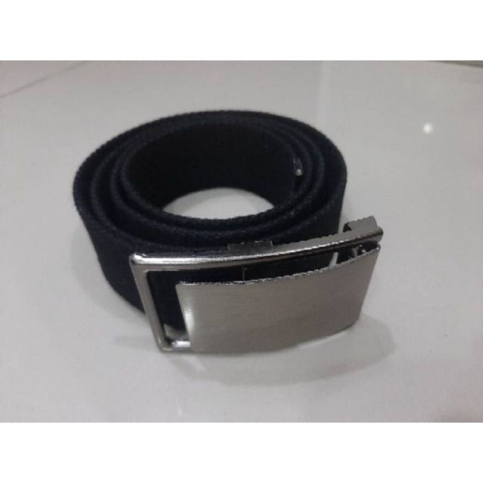 Gesper cowok kepala polos hitam / Gesper Katun / Gesper nylon