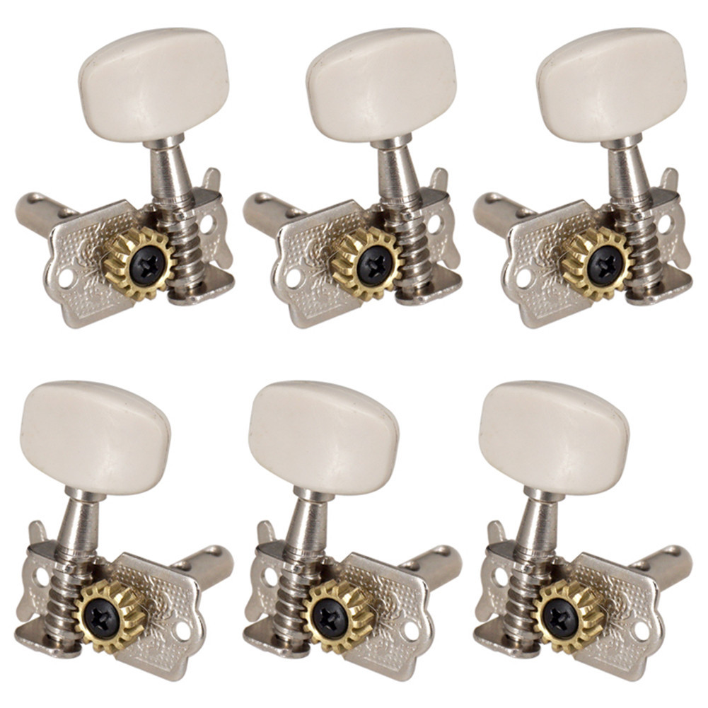 6pcs Acoustic Guitar 3L 3R Open String Button Tuning Pegs Machine Head Key Peg Tuners for Guitar Rep