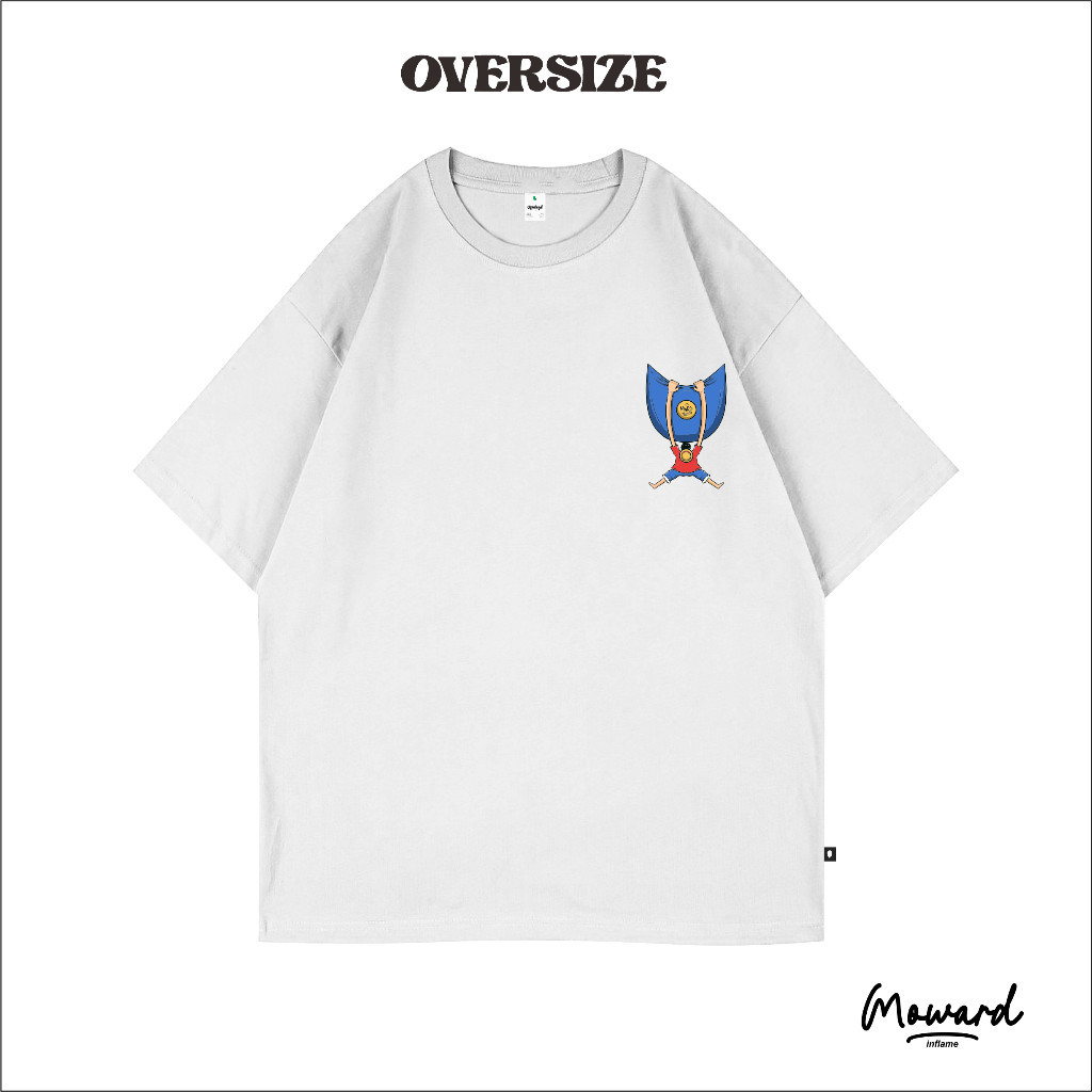 Moward - Tshirt Oversize Non Pocket Cotton Combed 24s White | MWOVSZ014