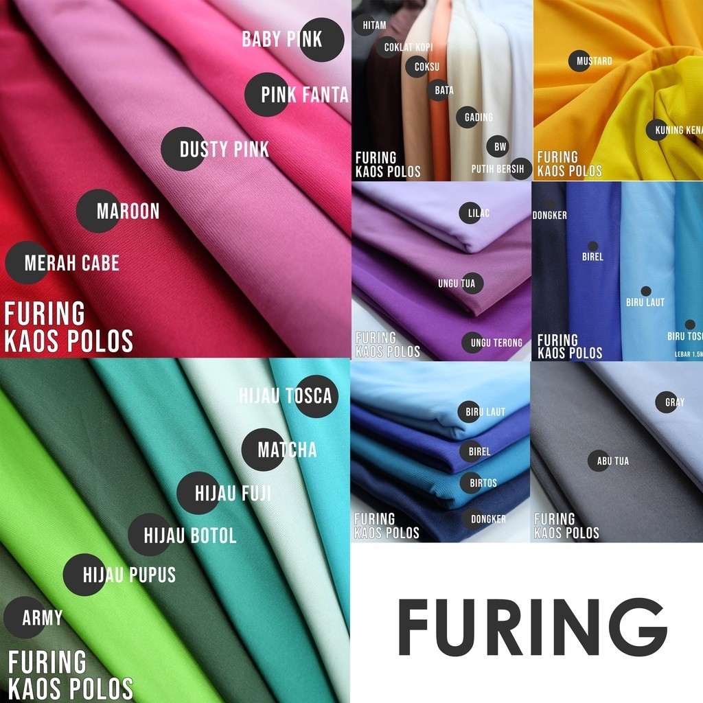 Bahan Kain Hyget Super Bahan Furing Kaos Lapisan / KAIN FURING KAOS POLOS PREMIUM / GRADE A (per 0,5