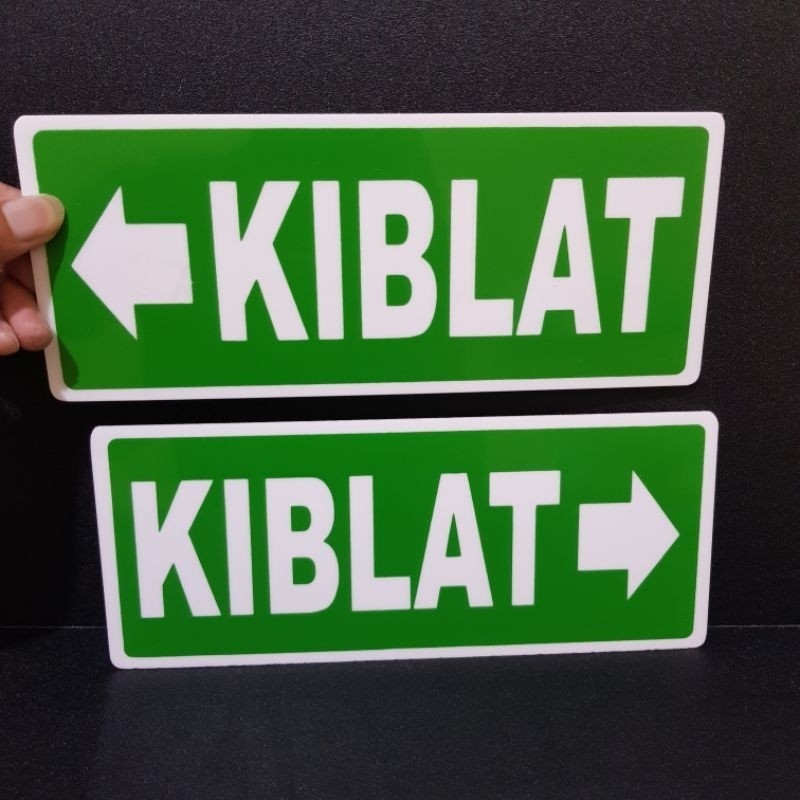 

Akrilik sign petunjuk arah KIBLAT kiri/kanan (harga satuan) / sign acrylic kiblat