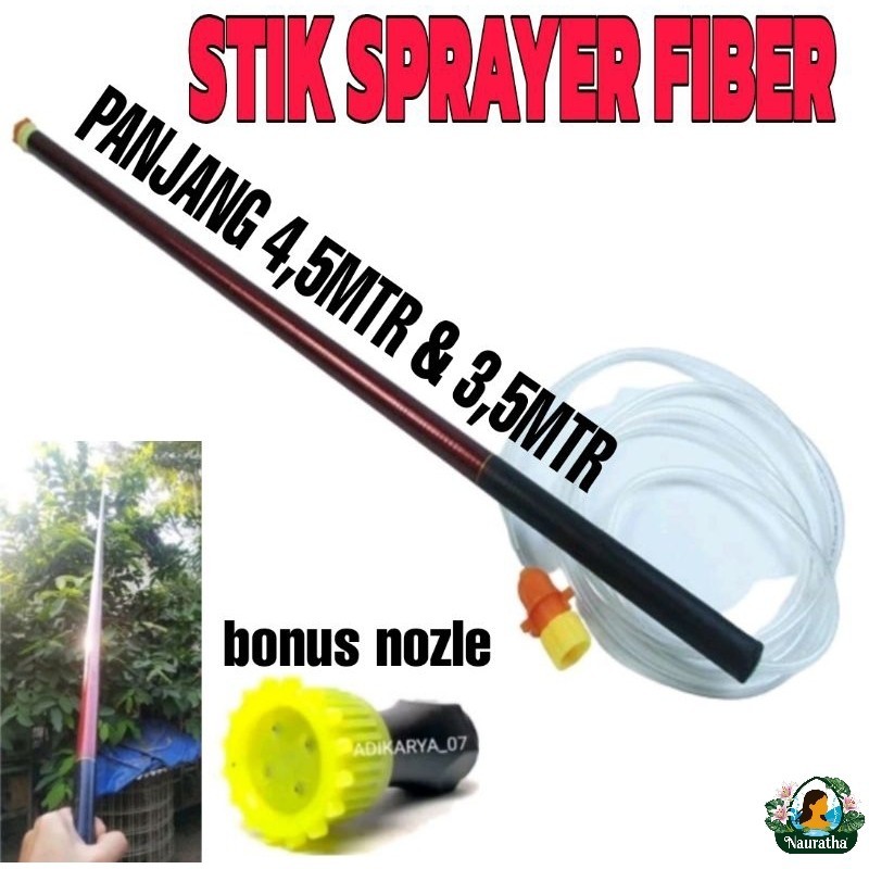 [gratis nozle] Stik Sprayer Elektrik Fiber 4,5meter 3,5meter/ Stik sprayer elektrik panjang 4,5meter