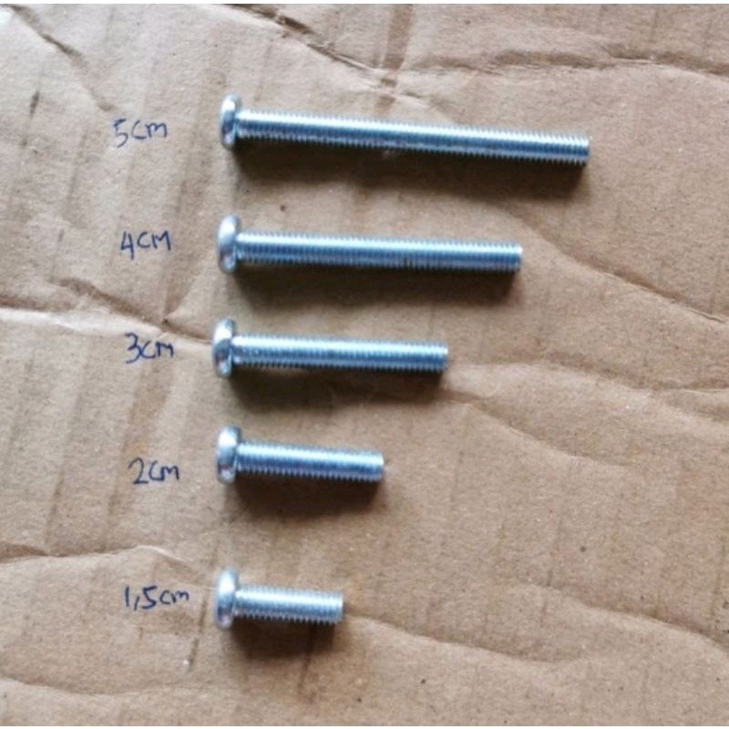 Baut JP 4 mm atau Kunci 6 Berbagai Ukuran Ready Bandung