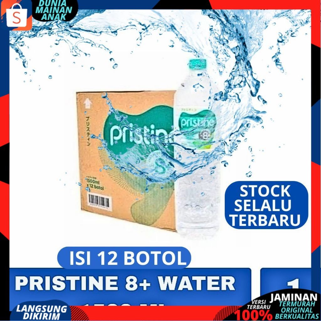 

DMA Air Mineral PRISTINE PH 8+ 1500 ML 1,5 Liter Isi 12 Botol PER DUS PER KARTON