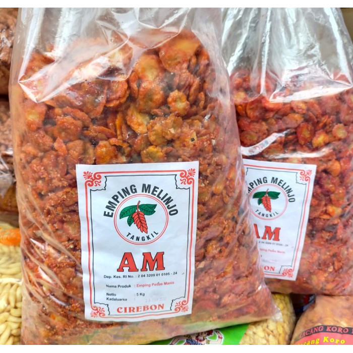 

Kripik emping mlinjo Pedas manis ball 5 kg